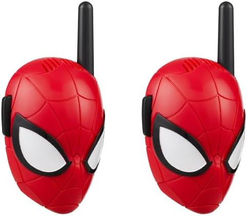 eKids Walkie Talkies for Kids, Static Free and Extended Range, Indoor and Outdoor Toys (Spiderman)