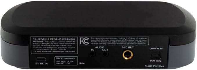 VOCOPRO SmartOke-Pro DSP Karaoke Mixer with Two Wireless Microphones 2.1 Powered Vocal Speaker 100-Watt Built-in Subwoofer for Smart TV and Tablet