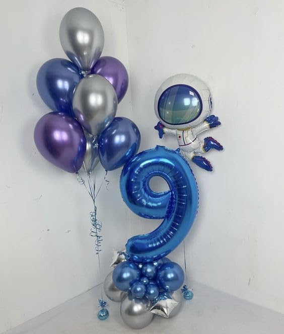 Navy Blue Number 90 Balloon 40 inch, 90 Number Balloons, 90th Navy Blue Birthday Decorations, 90 Year Old Women Men Blue Party Supplies