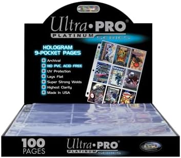 Ultra Pro 9 Pocket Pages Platinum Series - 100 Pages of Card Sleeves for Trading Card Binder and More