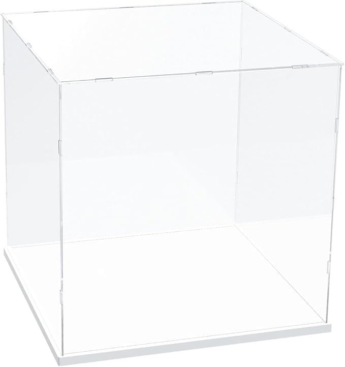 Nynelly Acrylic Display Case for Collectibles,Clear Display Box for Lego 21318 Tree House, Acrylic Boxes for Display Toy Figure, Assemble Countertop Dustproof Showcase with Base,17.7x17.7x17.5 in