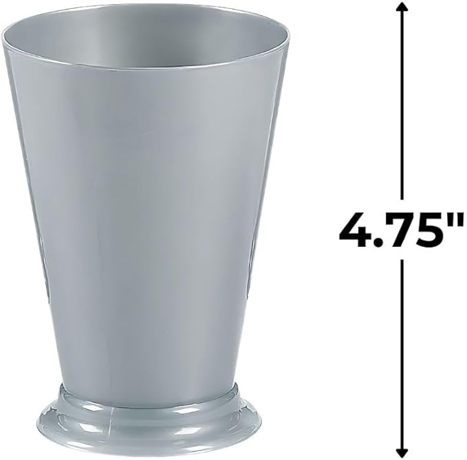 Fun Express Mint Julep Cups Silver Disposable Plastic - Set of 12 Premium 10oz Cups for Kentucky Derby Party Supplies | Perfect for Derby Parties, Cocktail Events & Southern Themed Celebrations