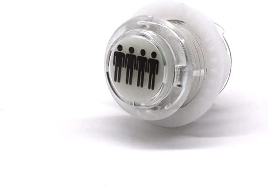 Arcity 4 Pcs/Lot 24mm Arcade LED Push Buttons Illuminated 1P 2P 3P 4P Players Lit with Microswitch for Arcade Machine Games Console Parts 5V White New