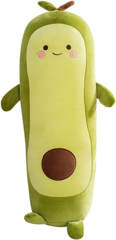 MMTTAO Long Avocado Stuffed Animal 22 Inch Avocado Plush Toy Cute Stuffies Kawaii Food Fruit Plushies Pillow Cuddle Plushie Hugging Plush Pillow Gifts for Kids Boys Girls Home Bedroom Decor, 22Inches