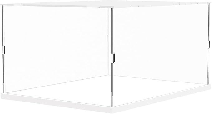 DuvinDD Acrylic Display Case Clear Large Display Box for Lego Star Wars 75375 Starship Model Collectibles Showcase Dustproof Countertop Plastic Display Box Cube with Black Base(15.7x11.8x7.9inch)