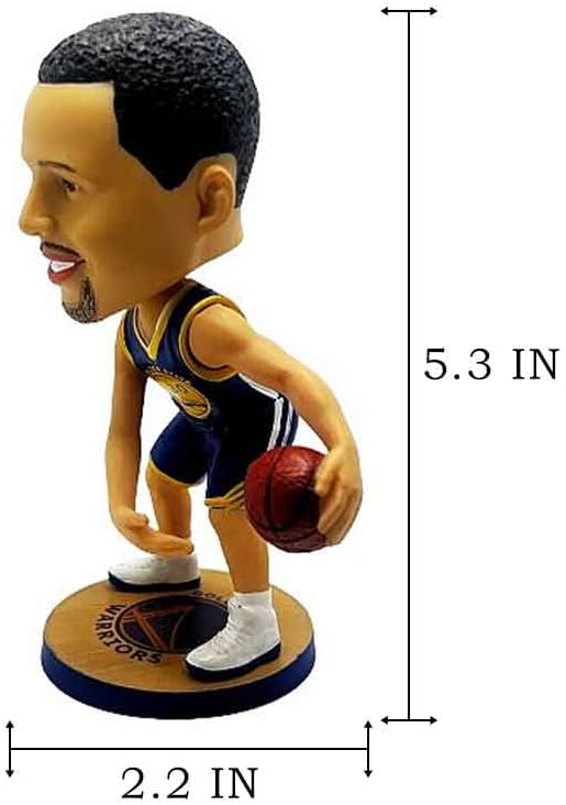 Curry Bobblehead Basketball Action Figure -5.3 in Hand-Painted Resin Collectible Doll - Perfect Sports Fan Gift - Curry in Iconic 30# Jersey