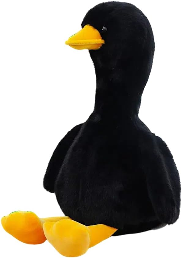 Duck Stuffed Animal, Stuffed Duck Plush Toys, Birthday for Kid Boys Girls (10inch-Black)