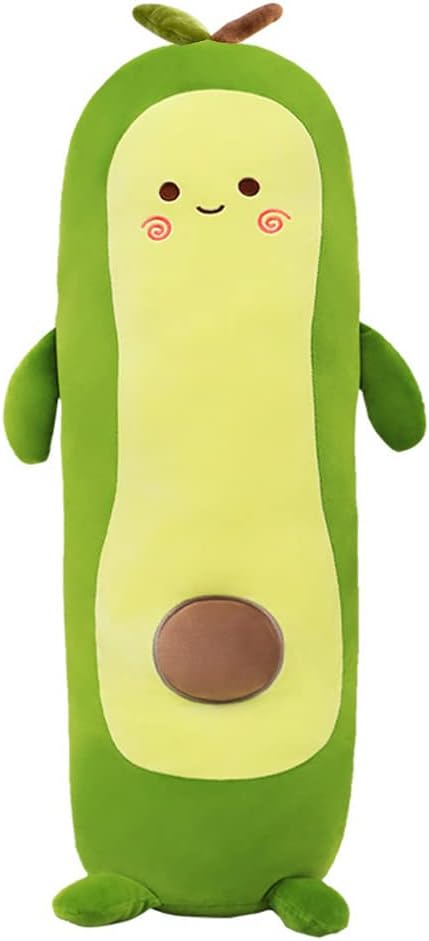 MMTTAO Long Avocado Stuffed Animal 22 Inch Avocado Plush Toy Cute Stuffies Kawaii Food Fruit Plushies Pillow Cuddle Plushie Hugging Plush Pillow Gifts for Kids Boys Girls Home Bedroom Decor, 22Inches