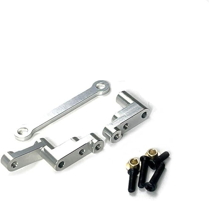Remote Control Car Metal Parts Steering Mount Accessories Compatible with 1 16 Scale Models 16207 16208 16209 16210 H16 H16BM(Blanco)