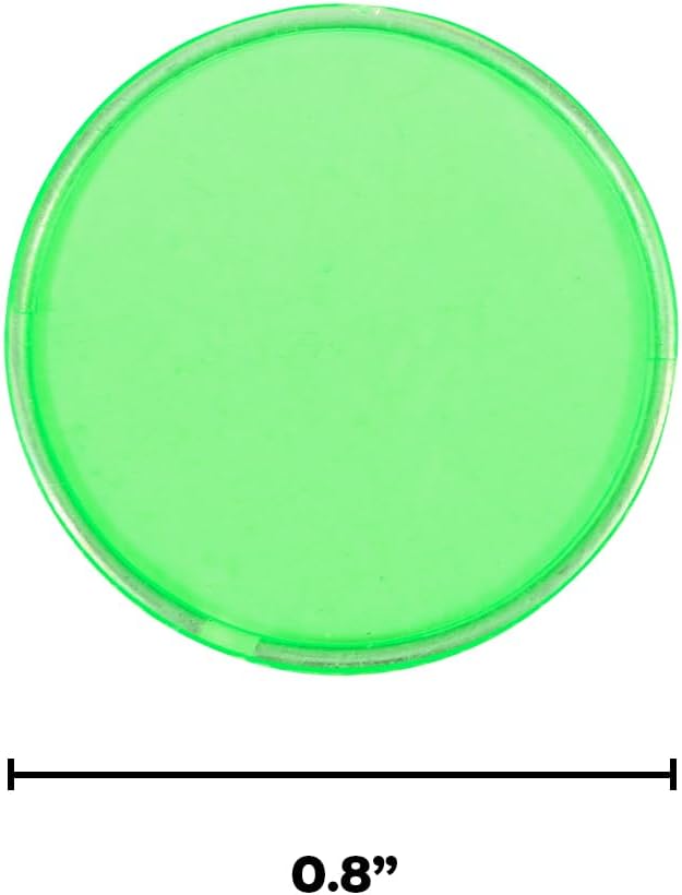 LEARNING ADVANTAGE-7253 Transparent Plastic Counters - Steel-Ringed - Set of 50 - Assorted Colors - Great for Kindergarten, Sensory Play and Light Panels