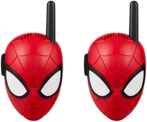 eKids Walkie Talkies for Kids, Static Free and Extended Range, Indoor and Outdoor Toys (Spiderman)