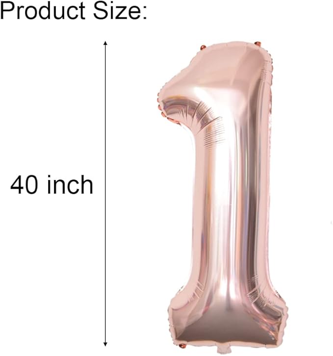 Happy Birthday Balloon Banner 40 inch 21 or 12 Balloon Number 16 Inch Happy Birthday Letters Balloons Rose Gold Foil Mylar Balloons for 21st 12th Birthday Decorations Party Supplies