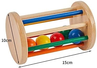 Spinning Drum Toy Play Kit for 6-12 Months Infant,Wooden Spinning Rainbow Baby Toys, Learning & Education Toys for Early Development