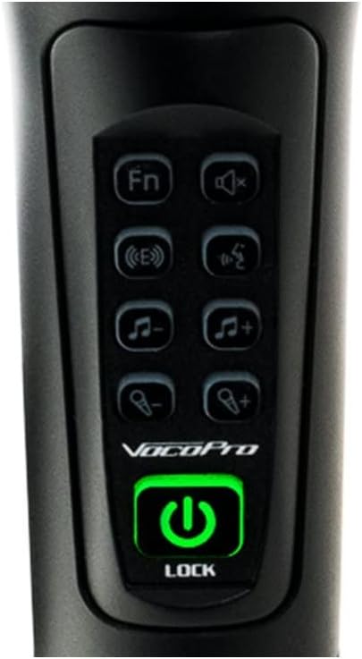 VOCOPRO SmartOke-Pro DSP Karaoke Mixer with Two Wireless Microphones 2.1 Powered Vocal Speaker 100-Watt Built-in Subwoofer for Smart TV and Tablet