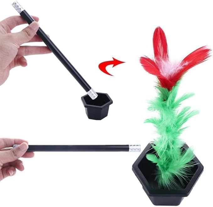 A Suit of Stick to Rose Magic Tricks Magic Wand to Flower Easy Magic Tricks Funny Toys Show Performance Prop for Adults Teenagers Magician Magic Novelty and Gag Toys Kits and Accessories