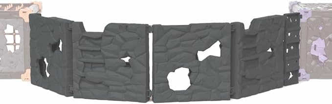 Schleich Eldrador Creatures - 12 PC BattleCave Arena Extension Playset - Includes 12 Walls to Build Your BattleCave Fortress | 42735