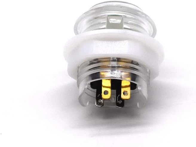 Arcity 4 Pcs/Lot 24mm Arcade LED Push Buttons Illuminated 1P 2P 3P 4P Players Lit with Microswitch for Arcade Machine Games Console Parts 5V White New