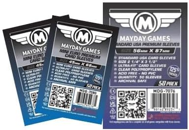 Mayday Games The White Castle -Compatible Premium Card Sleeve Bundle (7076 x 1, 7080 x 2)