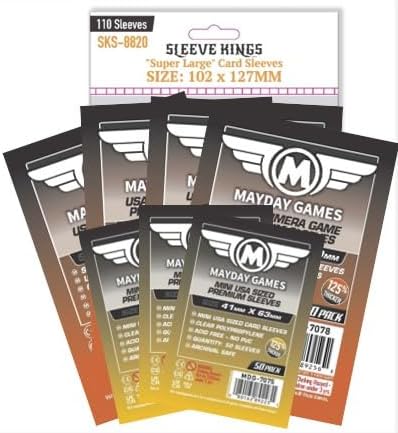 Mayday Games Eldritch Horror Card Sleeves - 450 Clear Polypropylene Sleeves (2.5 x 3.5 inches) - Protect Your Cards