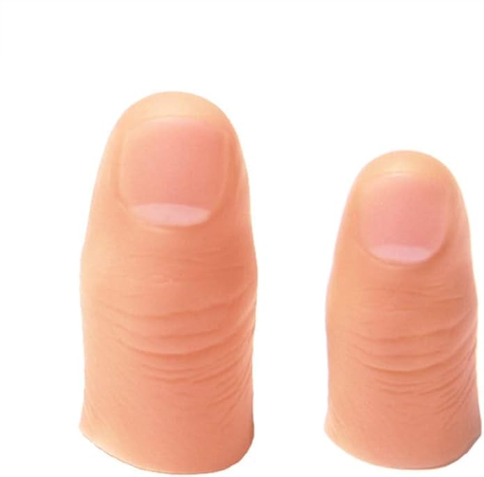 10Pcs Thumb Tip Magic Tricks,Disappearing Silk Fake Thumb Tip Magic,Fake Thumb Tip Vanish Magic,Trick Gimmick Magician Accessory, Close up Illusions Making Objects Appear,Disappear,Novelty Gag Toys