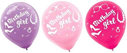 Amscan Party Decorations, Doll Printed Latex Balloons, Party Supplies, Multicolor, 12", 6ct