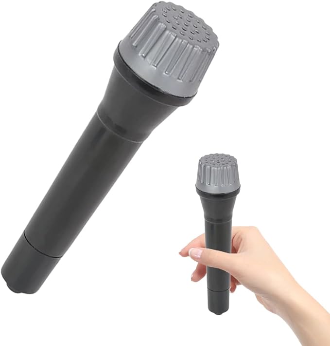 The Dreidel Company Plastic Toy Microphone Pretend Play Karaoke, Birthday Parties, Gatherings, Events, Raffle & Prizes Giveaways 5.5" (Single)