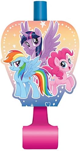 My Little Pony Birthday Party Supplies Favor Bundle Pack Includes 8 Party Paper Hats, 8 Party Paper Blowouts