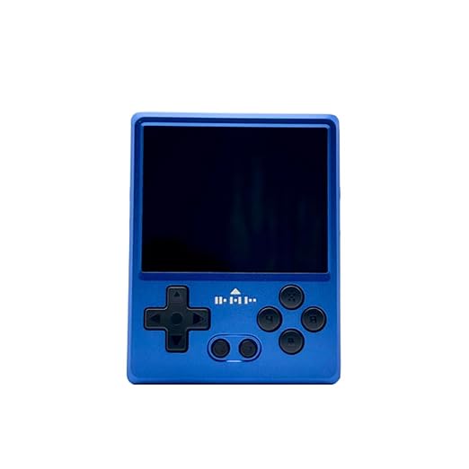 GKD Pixel 2 Metal Console 2.4-inch IPS Screen Aluminum Body Gaming Player Retro Pocket Mini Game Console Portable Handheld Come With 64GB TF Card (Blue)