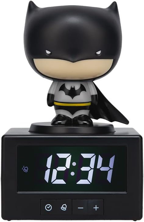 BATMAN Figure Icon Alarm Clock - Officially DC Comics Licensed Boys Bedroom Night Light & Decor | Paladone