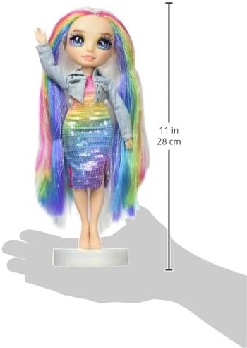 Rainbow High Amaya, Rainbow with Slime Kit & Pet, 11" Shimmer Posable Fashion Doll with DIY Sparkle Slime, Magical Yeti Pet, Fun Play Accessories, Great Toy Gift for Girls Kids Ages 4-12 Years