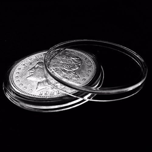 38mm Direct Fit Capsules for Large Silver Dollars including Morgan, Peac,e and Eisenhower (Ike) Dollars - Pack of 50