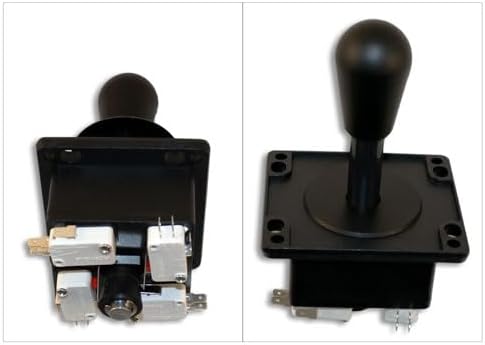 Happ Competition Style Arcade Joystick Black Switchable from 8-Way to 4-Way Operation, Elliptical Bl