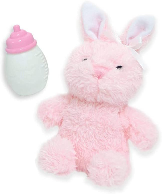 JC Toys - La Baby Travel Case Gift Set| Caucasian 11-inch Small Soft Body Baby Doll | Washable | Cute Outfit, Bottle, Pacifier & Plush Bunny | for Children 12 Months +, Pink
