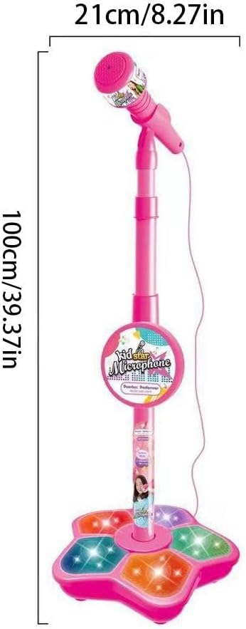 Generic Kids Microphone with Stand, Microphone for Kids, Kid Karaoke Machine for Girls, Toddler Microphones, Kid Microphones for Singing, Musical Toy for Fun Sound Effects, for Children