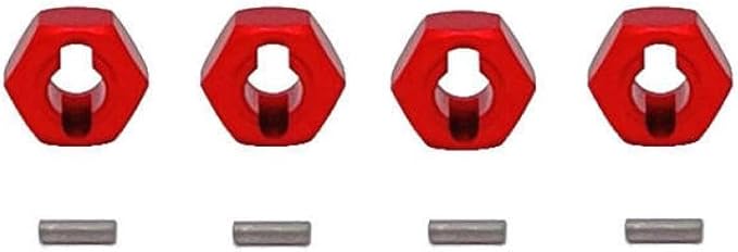 Metal Upgrade Remote Control Car 7mm Hexagonal Connector Fit for 244016 B 124(Red)