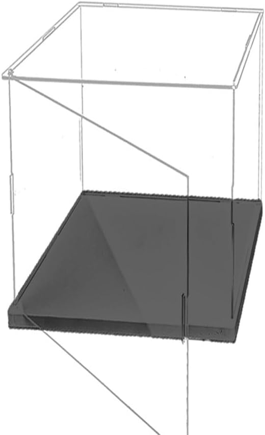 Clear Acrylic Display Case, Self-Assembly Acrylic Box with Black Thick Base and Side Door, Dustproof Protection Showcase Organizer for Collectibles Doll Toys Models Figurine (20X20X30cm/8X8X12inch)
