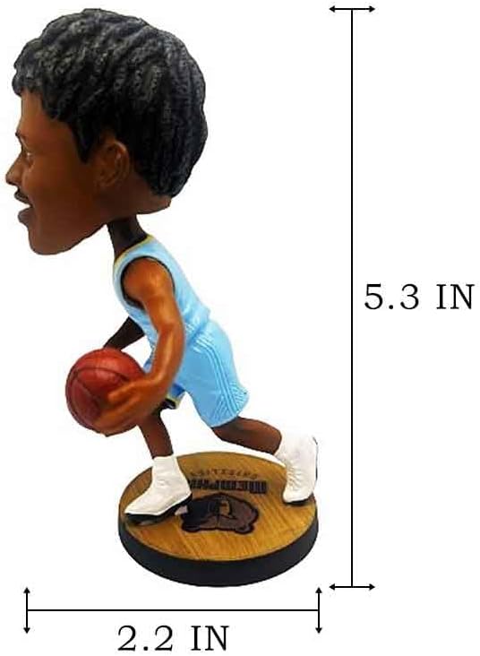 Ja Morant Bobblehead Basketball Action Figure - 5.3" Hand-Painted Resin Collectible Doll - Perfect Sports Fan Gift for Sons & Fathers - Unique Figurine for Basketball Lovers