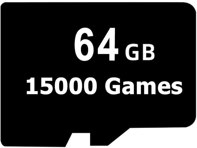 SD Card with Built-in Games for Powkiddy RGB20S Handheld Game Console (SD Card 64G 15000 Games)