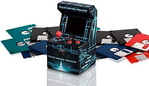 ITAL Mini Arcade Machine / Portable Mini Console with Retro Design and 250 Games / 16 Bits / Perfect As A Geek Gift for Children and Adults (Blue)