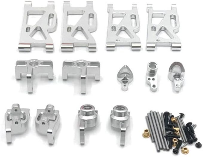 Metal Remote Control Car Upgrade Six Piece for 144010 144001 02 124017 16 18 124019(Silver)