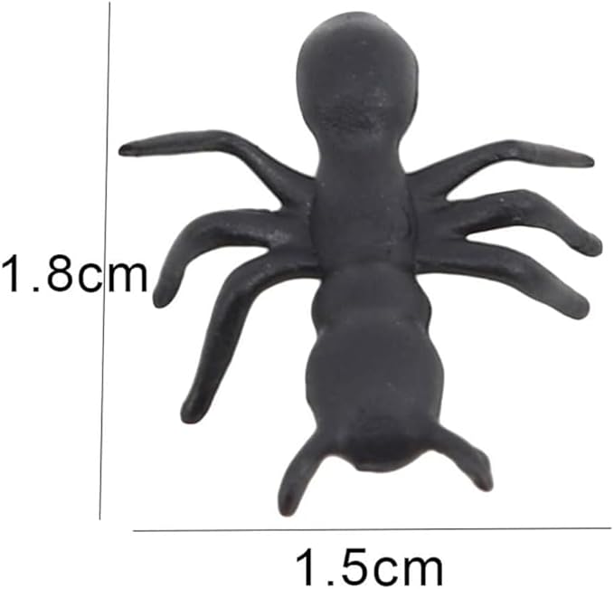 100Pcs Black Fake Black Ant Realistic Imitation for Halloween Prank Props Simple and Sophisticated Design Executive Desk Games Gag Toys and Practical Jokes Novelty and Gag Toys
