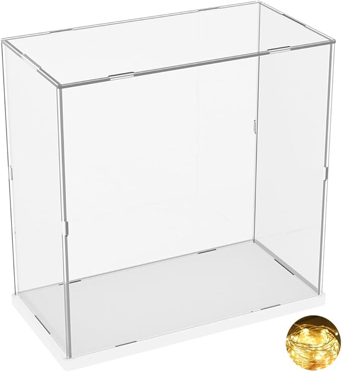 Acrylic Display Case Clear Display Box for Lego New York City Model Kit 21028, Lego Architecture Paris Model 21044, Assemble Showcase Dustproof Collectibles Storage Acrylic Boxes (11.8x5.9x11.8 inch)