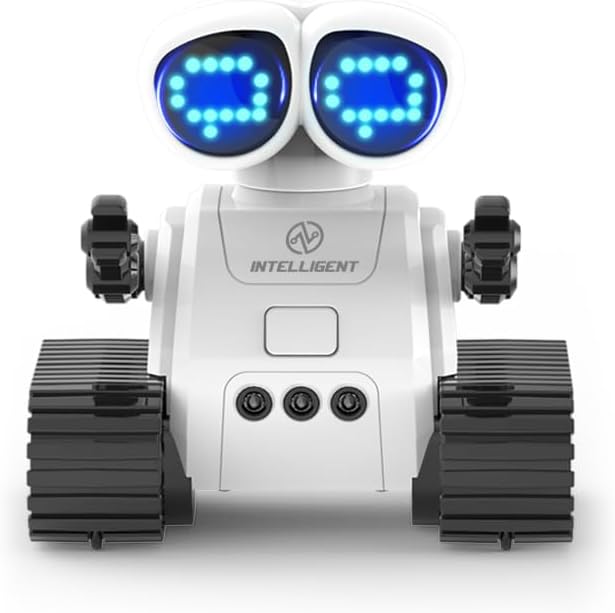 Remote Control Robots Toy, USB Rechargeable Movable Robot Toy with LED Eyes & Music, Robot Toy for Kids, Birthday Gift for Boys & GirIs