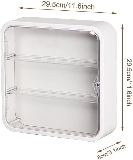Clear Display Case for Figures, Acrylic Wall Mounted or Desktop Doll Storage Box Organizer Shelf Display for Collectibles Action Figure Blind Box Figures, Dustproof Figure Display Case