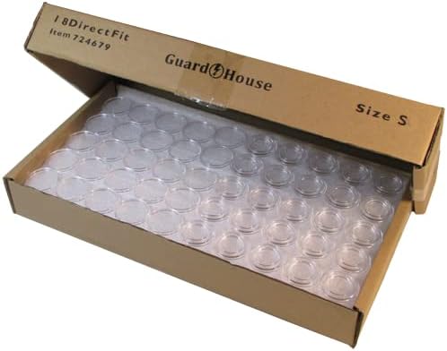 Guardhouse 18mm Direct Fit Coin Capsule for US and Canada Modern Dime and Other Similar Sized Coins Pack of 250