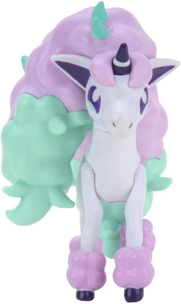 Pokemon Figure Battle Ready! 8-Pack Toy Set - Sword and Shield - 4.5" Ponyta & 2" Pikachu, Eevee, Wooloo, Sneasel, Yamper, Sirfetch'd, Morpeko - Gift for Kids, Boys, Girls - 4+