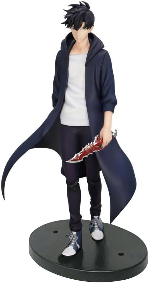 3pcs Sung Jin Woo Figure with Igris Figurine Standing Pose Anime Figure Igris and Sung Jin Woo Statue Collectibles Gift for Fans