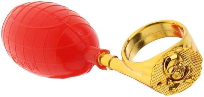 3Pcs Red Water Squirt Games Water Spray Ring Tricky Games Spoof April Fools' Day Tricky Prank Gag and Practical Jokes Novelty and Gag