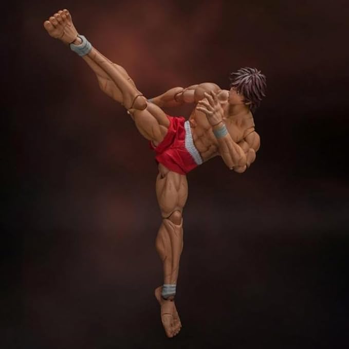 2pcs Hanma Yujiro Action Figure Movable Joints Figures Muscular Man Anime Figurine Hanma Figure Model Desktop Collectibles Gift