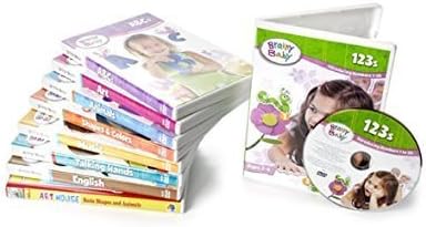 Brainy Baby Teach Your Child All In 1 Preschool Learning for a Lifetime System DVDs, Books, Flash Cards and CD Collection 9 Subjects